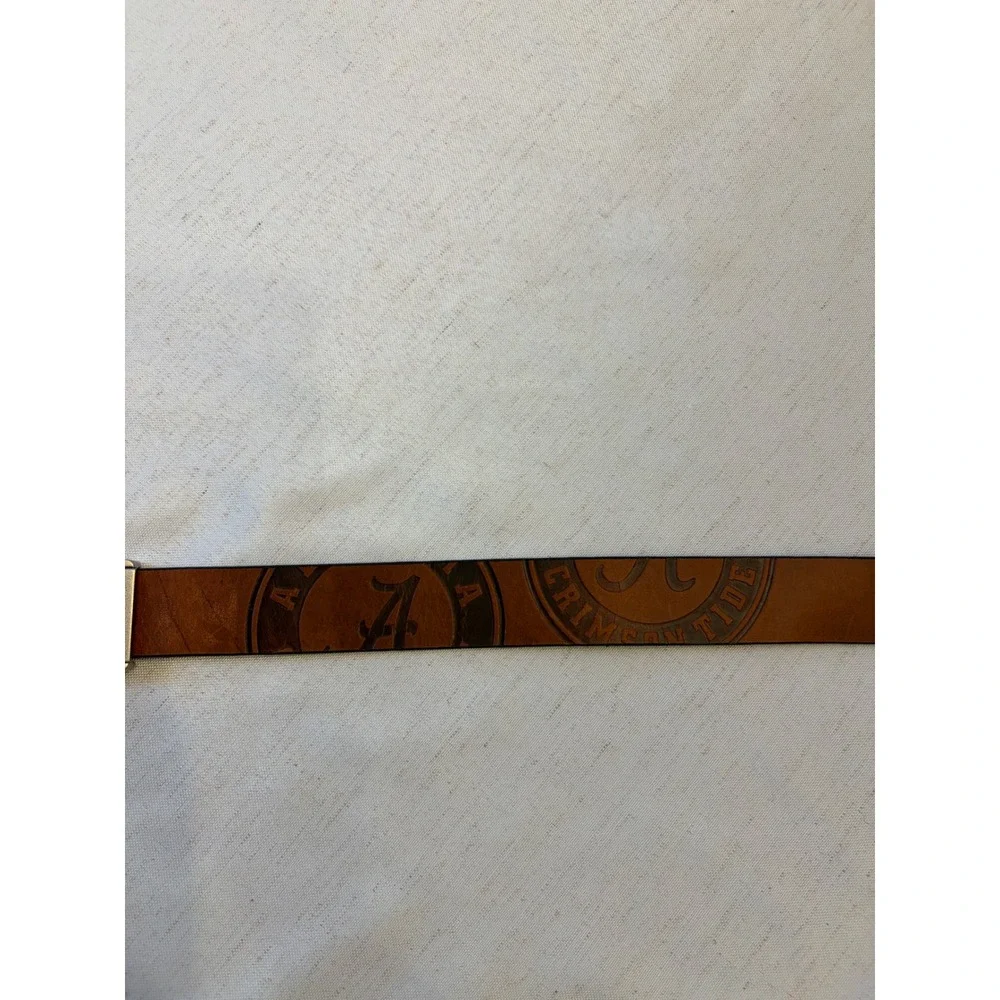 Eagles Wings Alabama Crimson Tide Leather Belt Mens 38 Brown Excellent NCAA